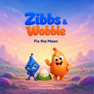 Zibbs and Wobble fix the moon book cover.